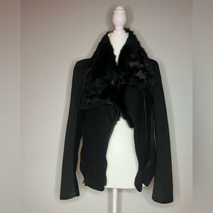C. Luce Rabbit Fur Collar Jacket